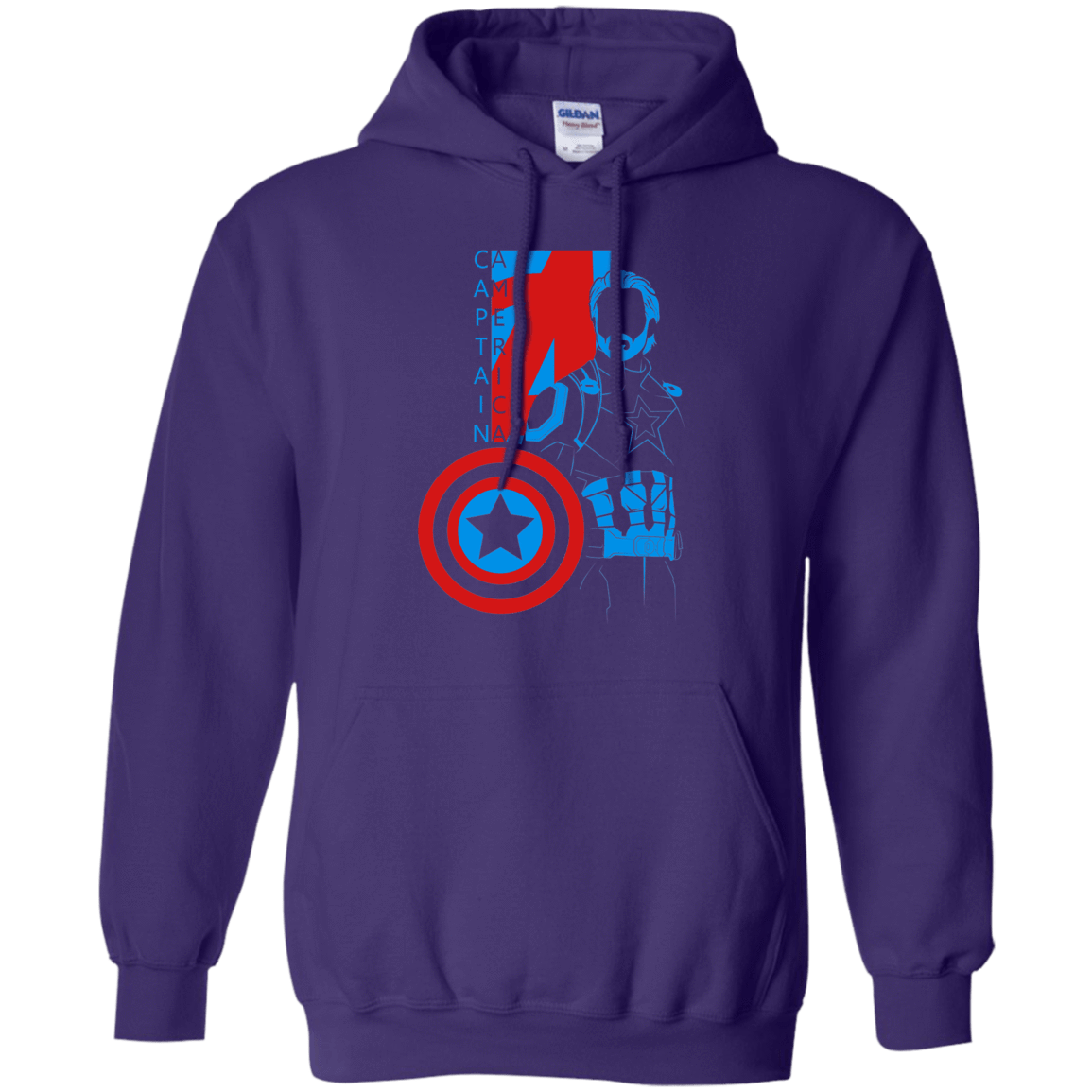 Sweatshirts Purple / S Captain Profile Pullover Hoodie