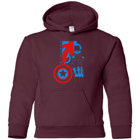 Sweatshirts Maroon / YS Captain Profile Youth Hoodie