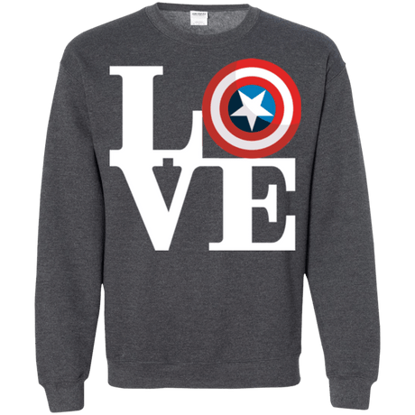 Sweatshirts Dark Heather / Small Captain's Love Crewneck Sweatshirt