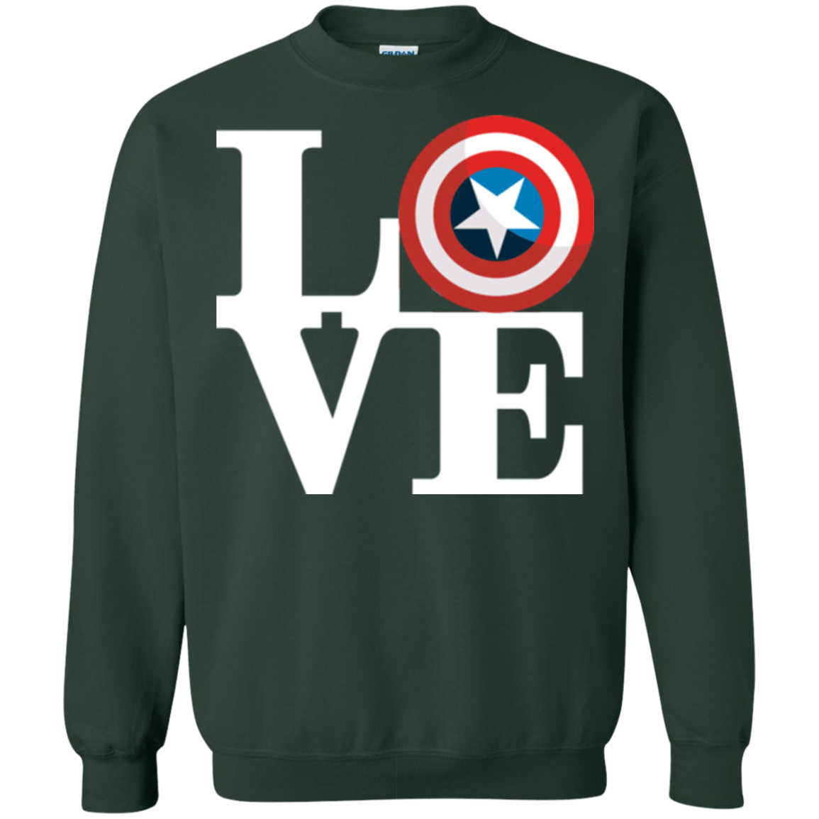 Sweatshirts Forest Green / Small Captain's Love Crewneck Sweatshirt