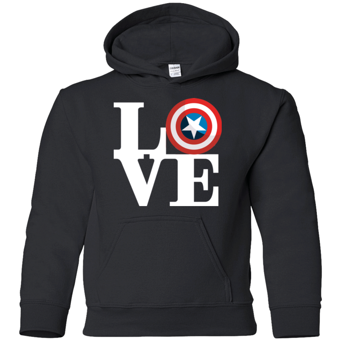 Sweatshirts Black / YS Captain's Love Youth Hoodie
