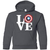 Sweatshirts Charcoal / YS Captain's Love Youth Hoodie