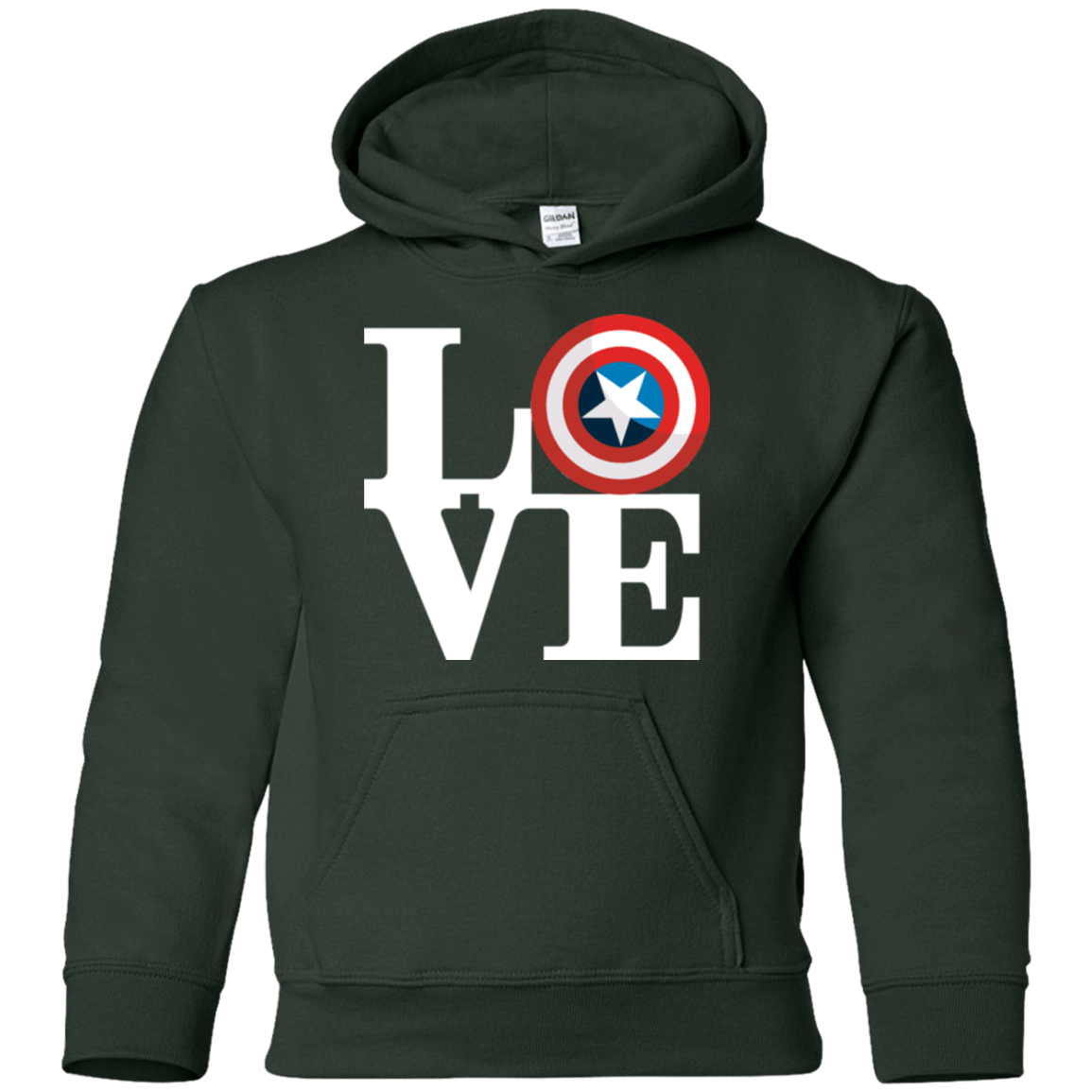 Sweatshirts Forest Green / YS Captain's Love Youth Hoodie