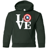 Sweatshirts Forest Green / YS Captain's Love Youth Hoodie