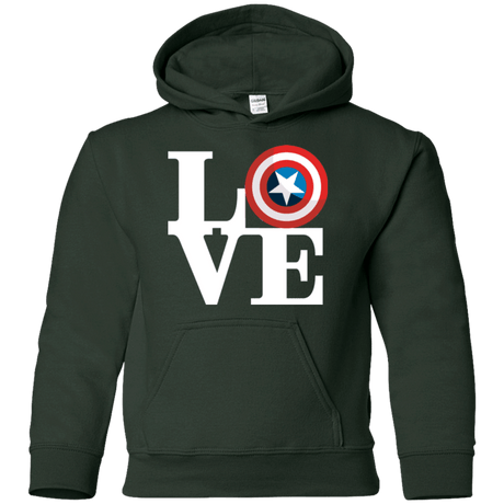 Sweatshirts Forest Green / YS Captain's Love Youth Hoodie