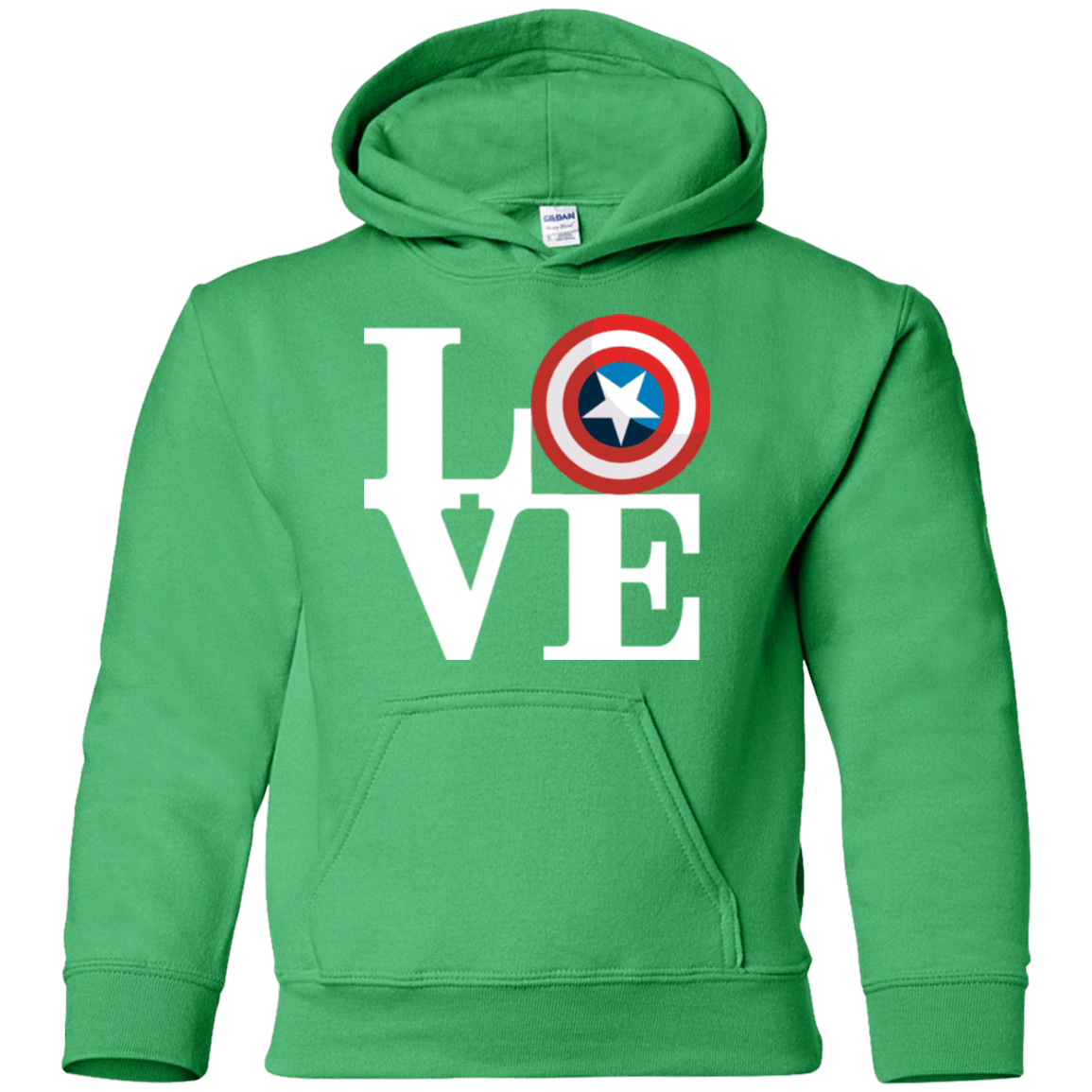 Sweatshirts Irish Green / YS Captain's Love Youth Hoodie