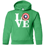 Sweatshirts Irish Green / YS Captain's Love Youth Hoodie