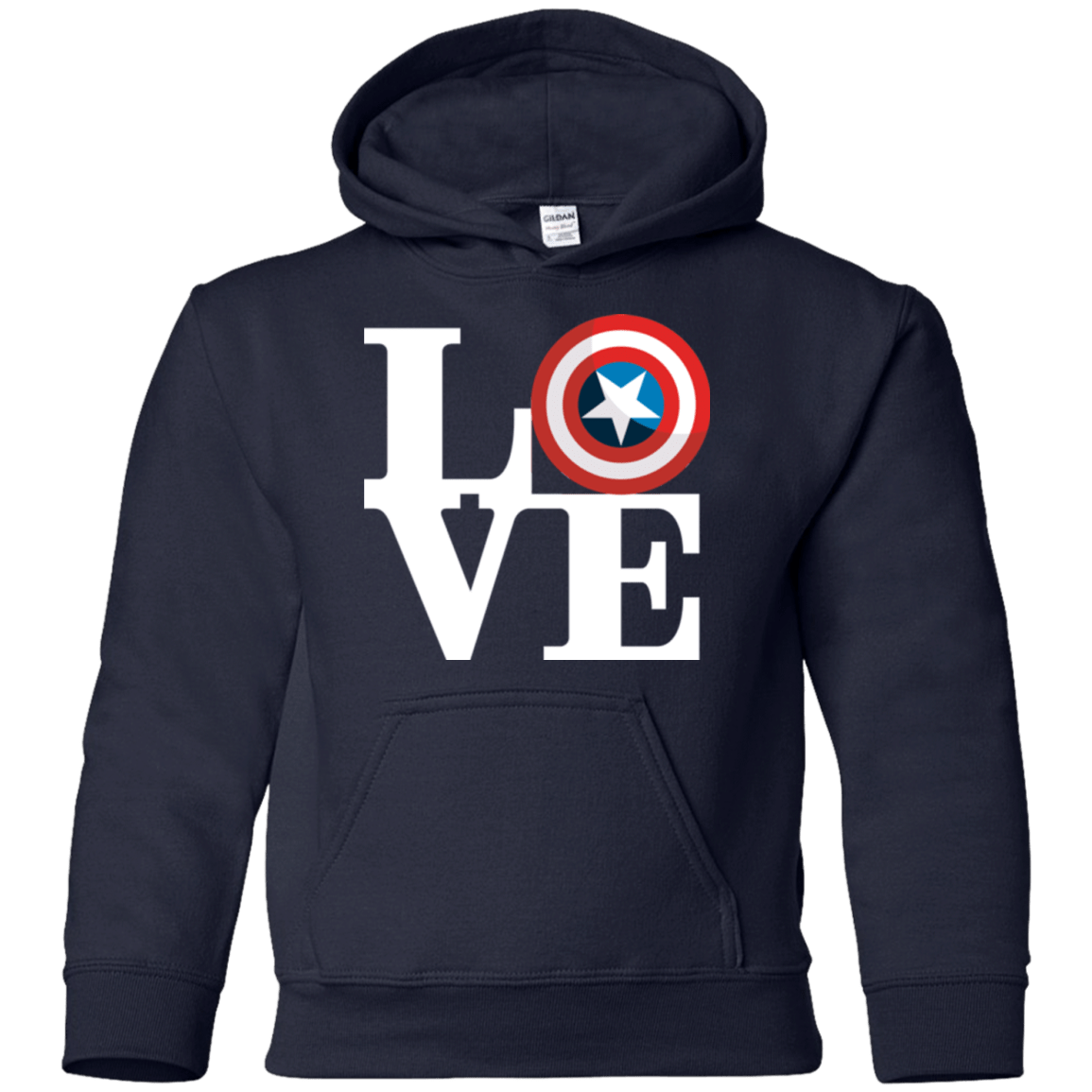 Sweatshirts Navy / YS Captain's Love Youth Hoodie