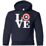 Sweatshirts Navy / YS Captain's Love Youth Hoodie