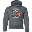Sweatshirts Dark Heather / YS CapTin America Youth Hoodie
