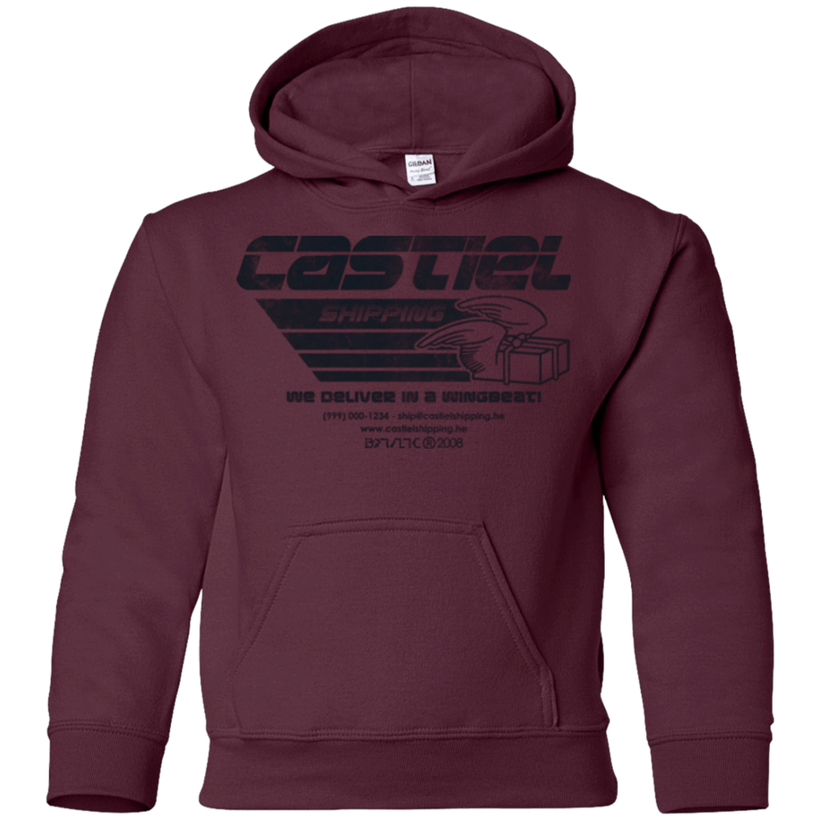 Sweatshirts Maroon / YS Castiel Shipping Youth Hoodie