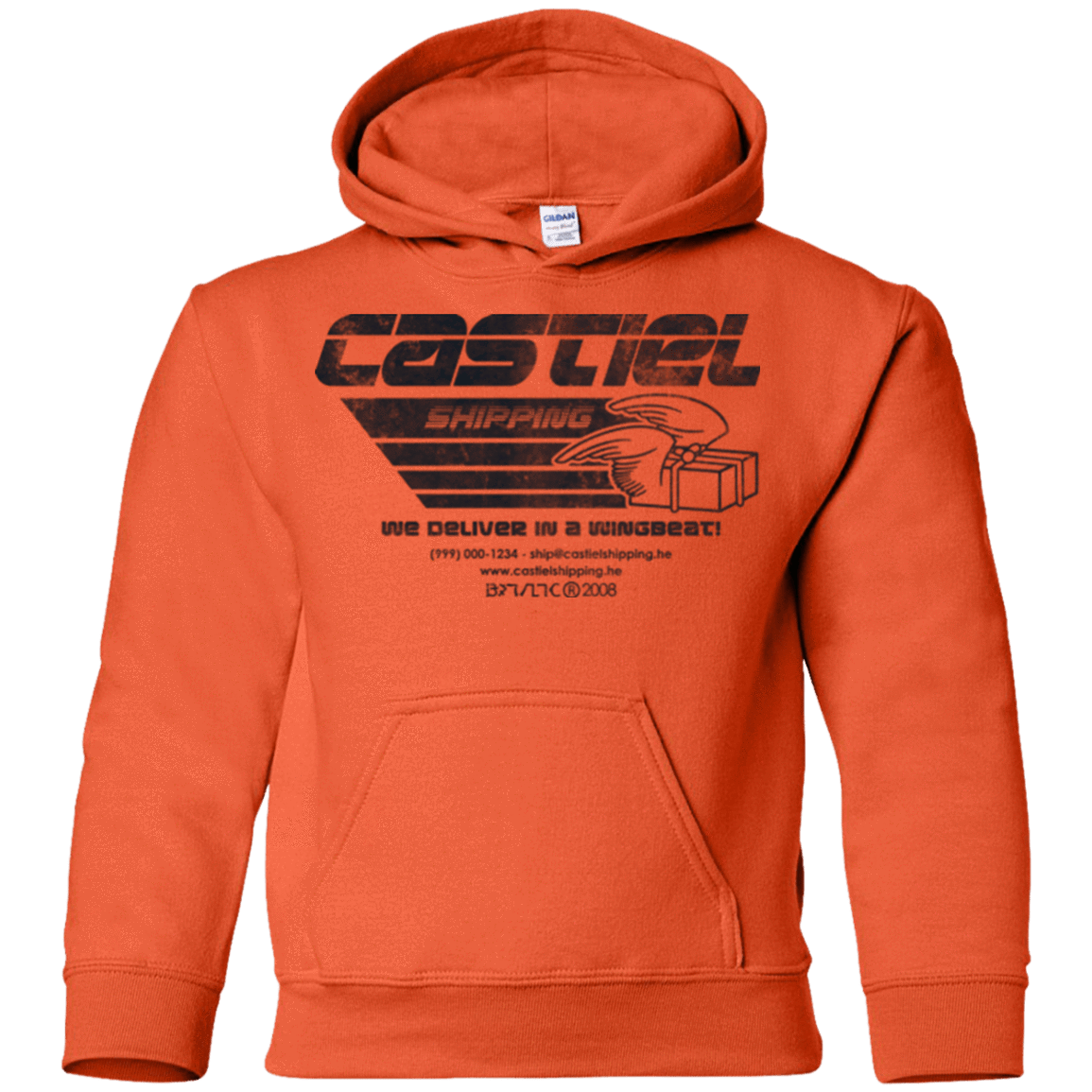 Sweatshirts Orange / YS Castiel Shipping Youth Hoodie