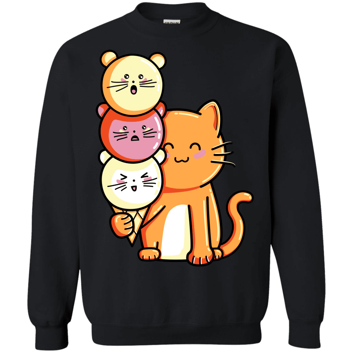 Sweatshirts Black / S Cat and Micecream Crewneck Sweatshirt