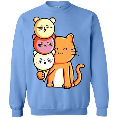 Sweatshirts Carolina Blue / S Cat and Micecream Crewneck Sweatshirt