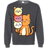 Sweatshirts Dark Heather / S Cat and Micecream Crewneck Sweatshirt