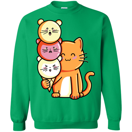 Sweatshirts Irish Green / S Cat and Micecream Crewneck Sweatshirt