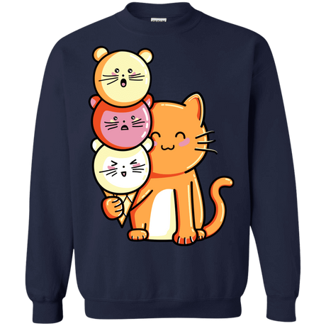 Sweatshirts Navy / S Cat and Micecream Crewneck Sweatshirt