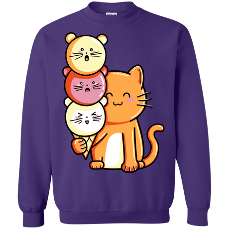 Sweatshirts Purple / S Cat and Micecream Crewneck Sweatshirt