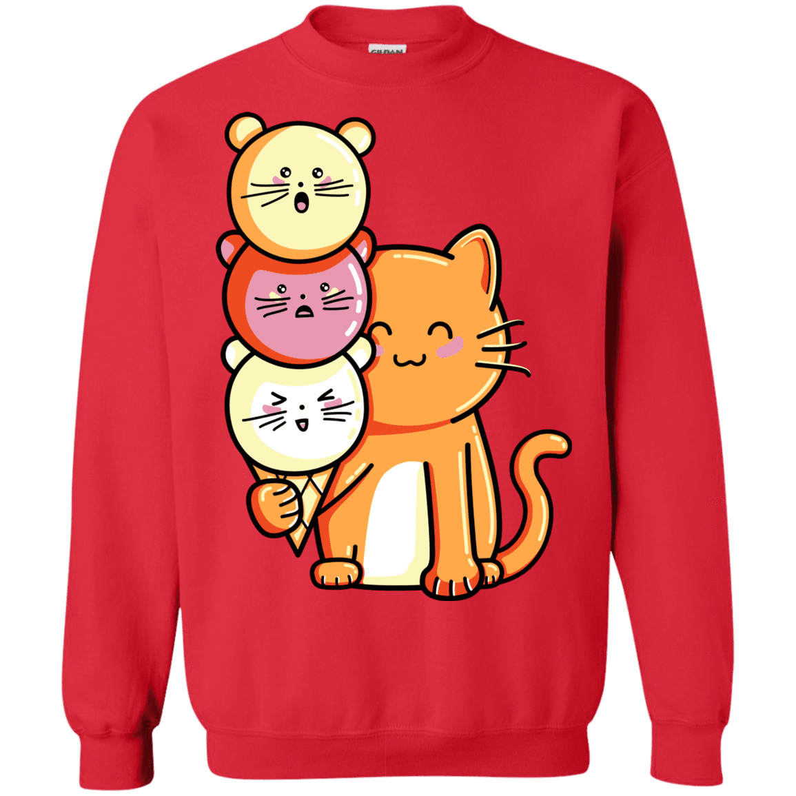 Sweatshirts Red / S Cat and Micecream Crewneck Sweatshirt