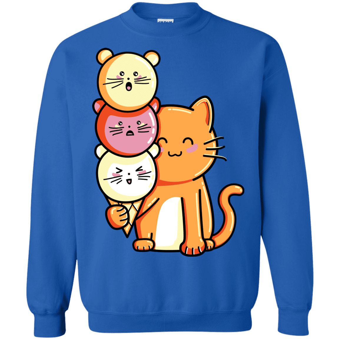 Sweatshirts Royal / S Cat and Micecream Crewneck Sweatshirt