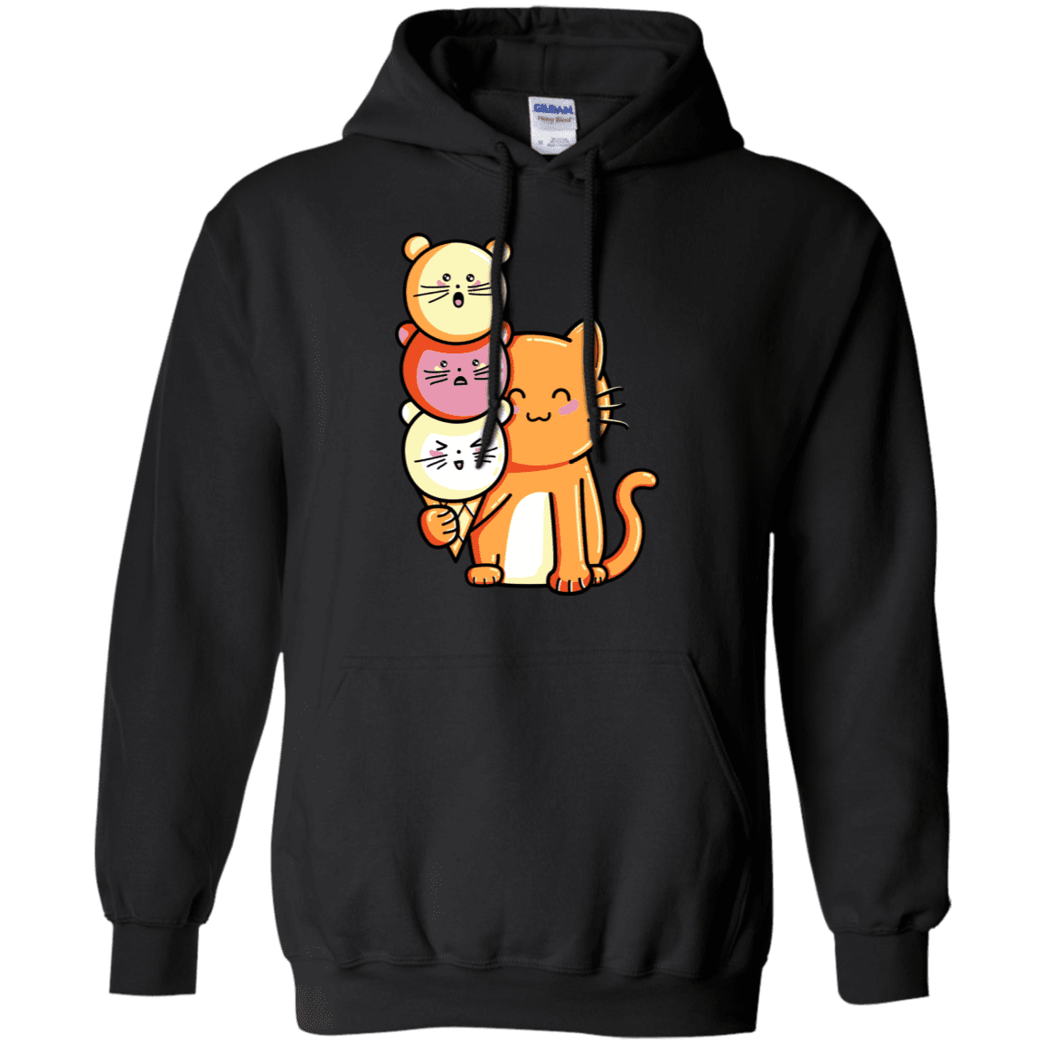 Sweatshirts Black / S Cat and Micecream Pullover Hoodie