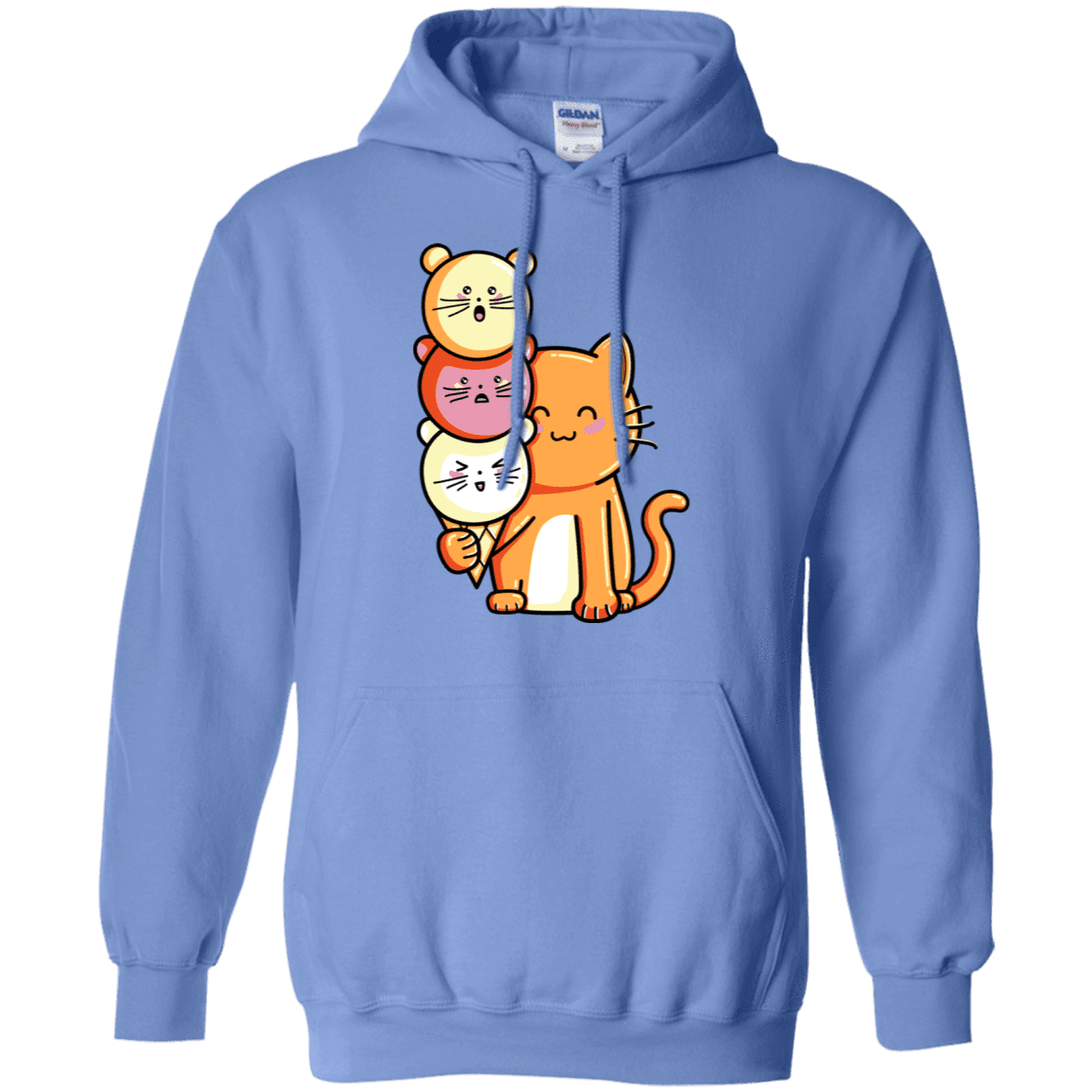 Sweatshirts Carolina Blue / S Cat and Micecream Pullover Hoodie