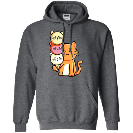 Sweatshirts Dark Heather / S Cat and Micecream Pullover Hoodie