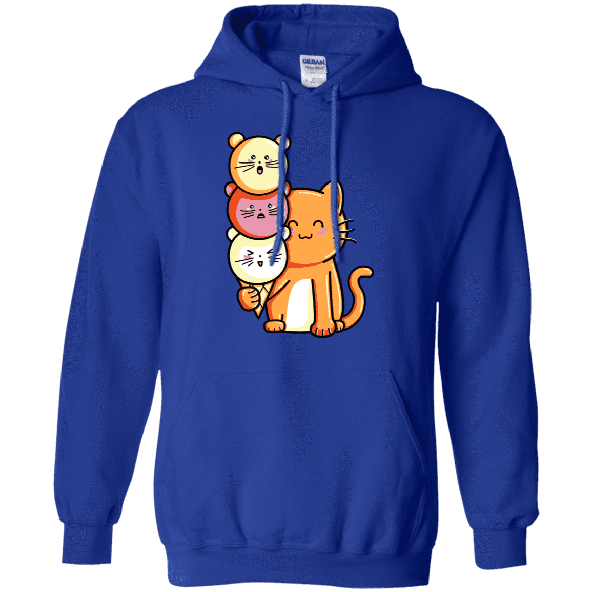 Sweatshirts Royal / S Cat and Micecream Pullover Hoodie