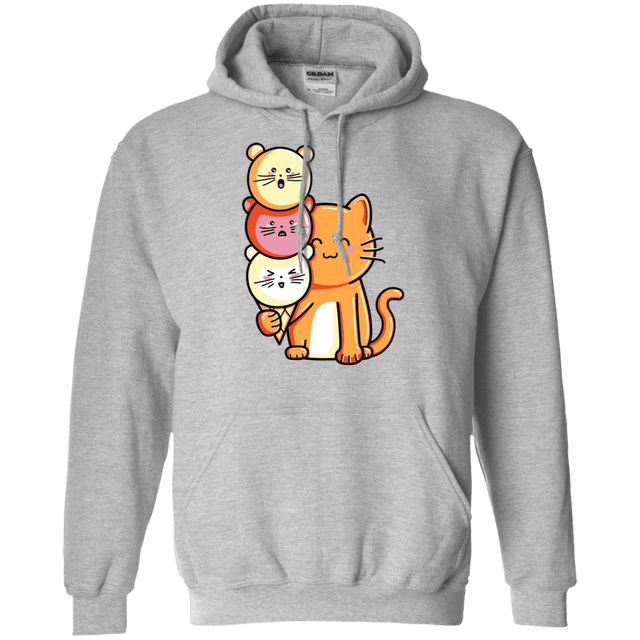 Sweatshirts Sport Grey / S Cat and Micecream Pullover Hoodie