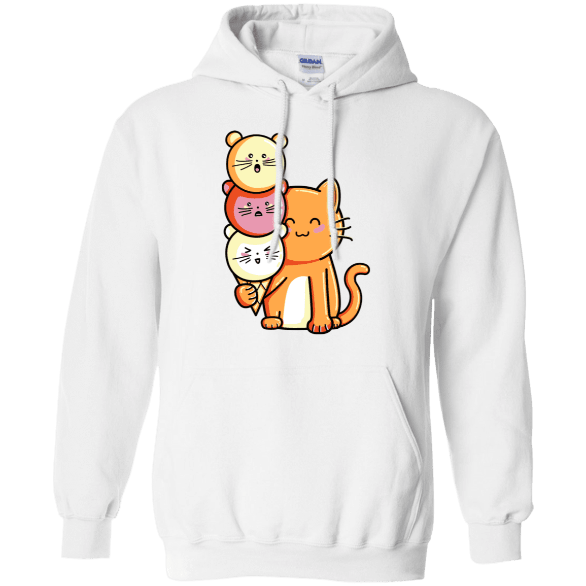 Sweatshirts White / S Cat and Micecream Pullover Hoodie