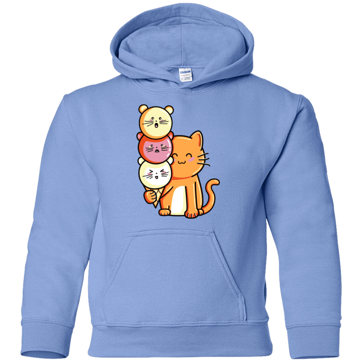 Sweatshirts Carolina Blue / YS Cat and Micecream Youth Hoodie