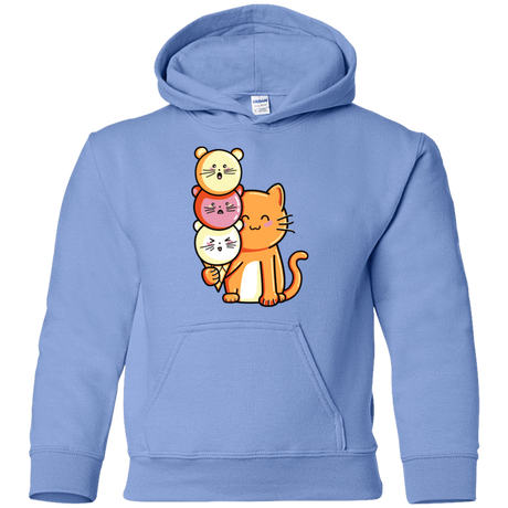 Sweatshirts Carolina Blue / YS Cat and Micecream Youth Hoodie