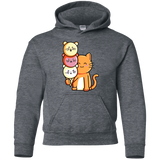 Sweatshirts Dark Heather / YS Cat and Micecream Youth Hoodie