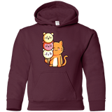 Sweatshirts Maroon / YS Cat and Micecream Youth Hoodie