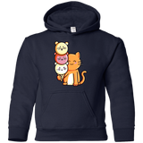 Sweatshirts Navy / YS Cat and Micecream Youth Hoodie