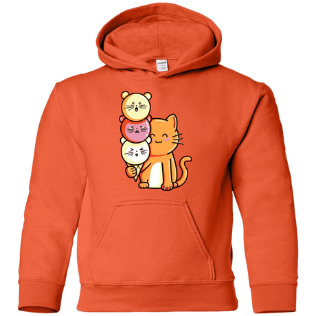 Sweatshirts Orange / YS Cat and Micecream Youth Hoodie