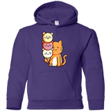 Sweatshirts Purple / YS Cat and Micecream Youth Hoodie