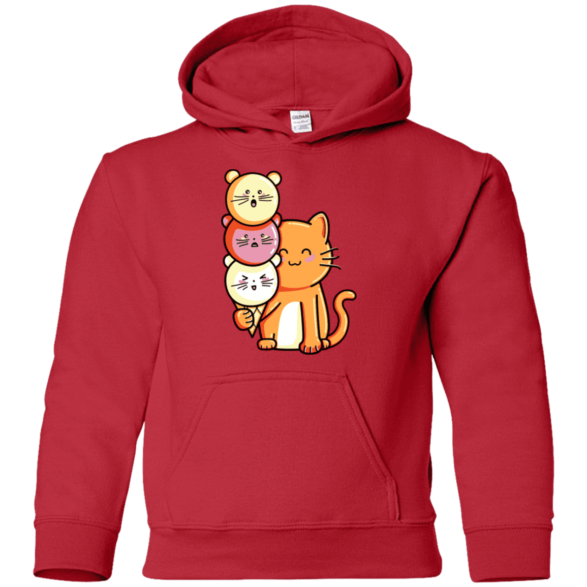 Sweatshirts Red / YS Cat and Micecream Youth Hoodie