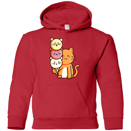 Sweatshirts Red / YS Cat and Micecream Youth Hoodie