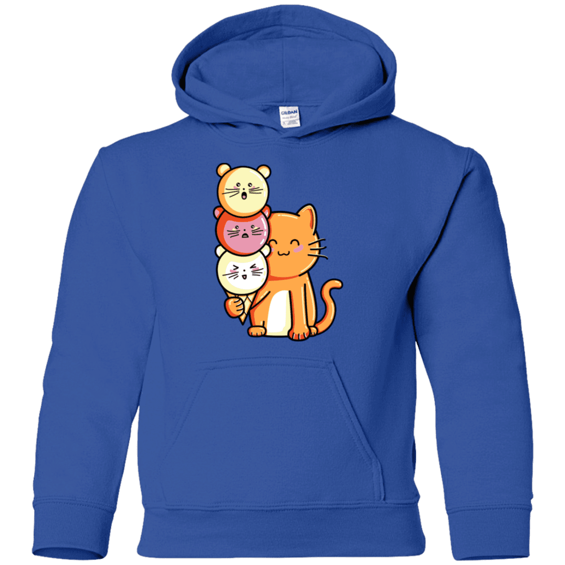 Sweatshirts Royal / YS Cat and Micecream Youth Hoodie