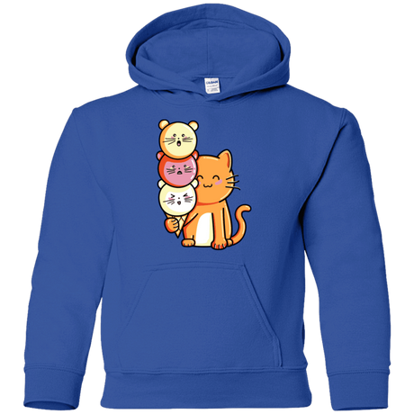 Sweatshirts Royal / YS Cat and Micecream Youth Hoodie