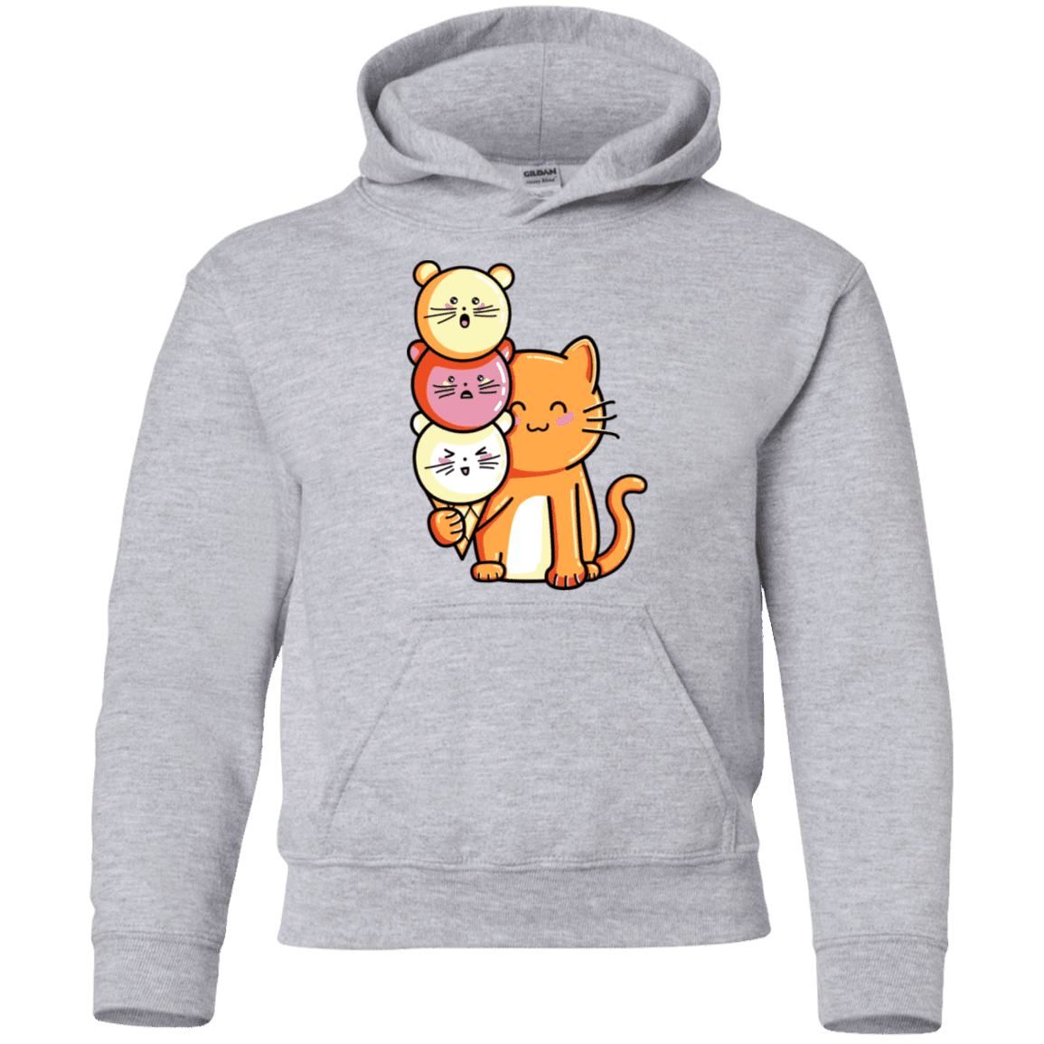 Sweatshirts Sport Grey / YS Cat and Micecream Youth Hoodie