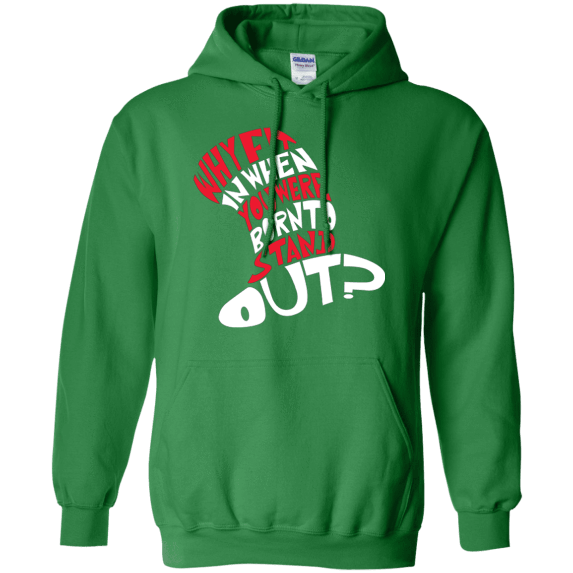 Sweatshirts Irish Green / Small Cat In The Hat Pullover Hoodie