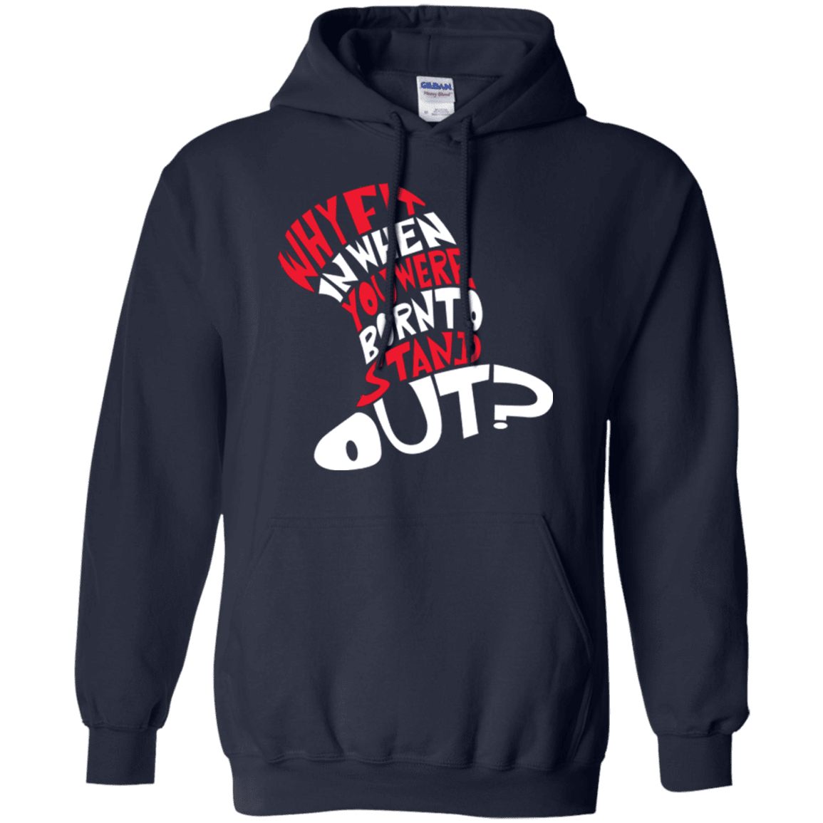 Sweatshirts Navy / Small Cat In The Hat Pullover Hoodie