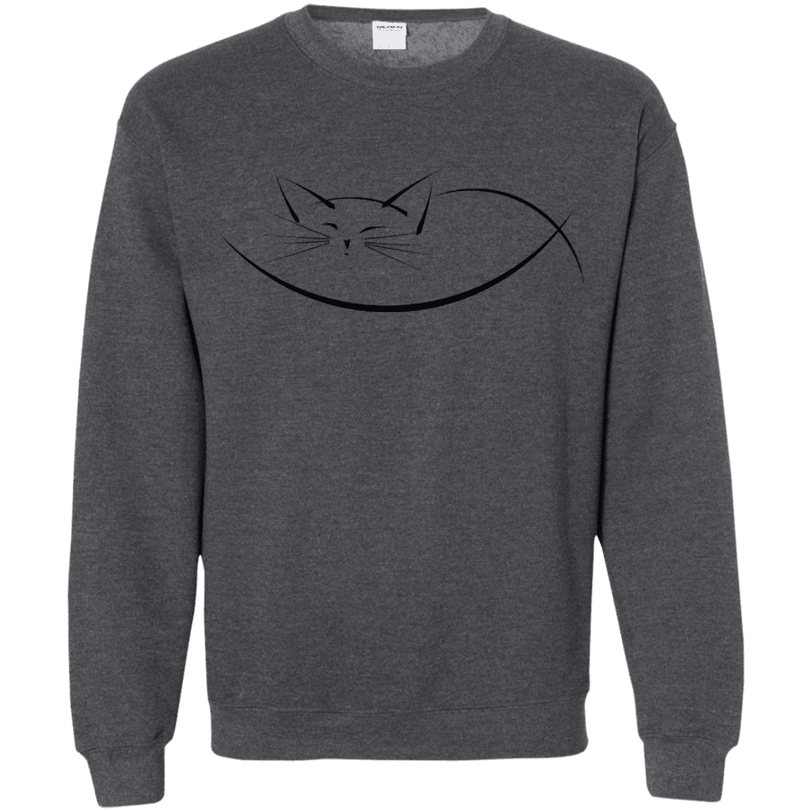 Sweatshirts Dark Heather / S Cat Nap Crewneck Sweatshirt