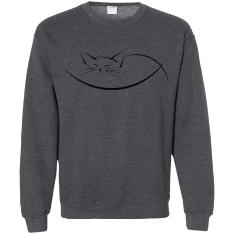 Sweatshirts Dark Heather / S Cat Nap Crewneck Sweatshirt