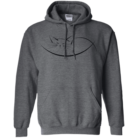 Sweatshirts Dark Heather / S Cat Nap Pullover Hoodie