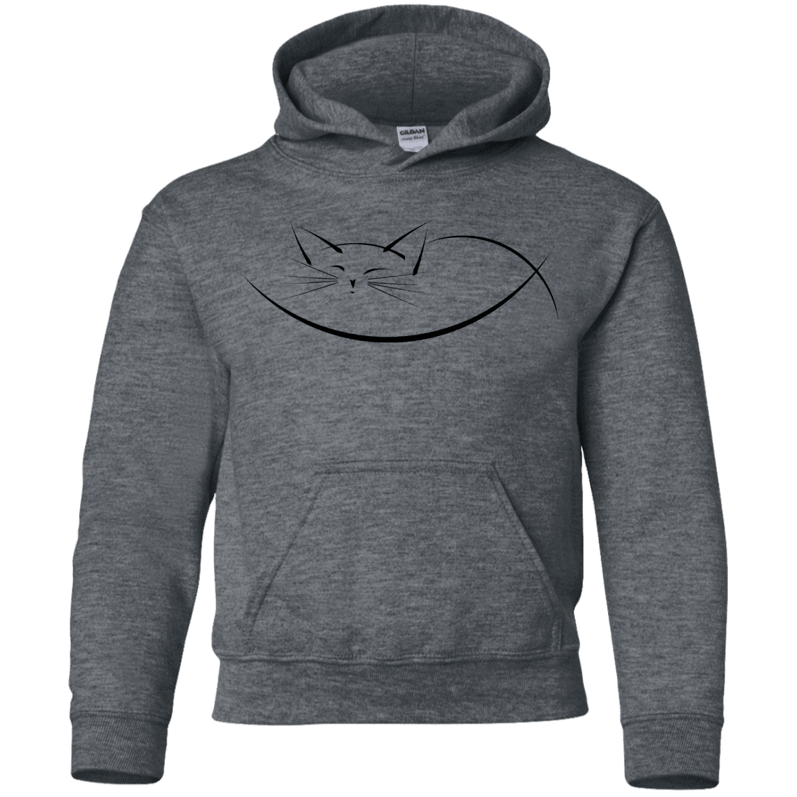 Sweatshirts Dark Heather / YS Cat Nap Youth Hoodie