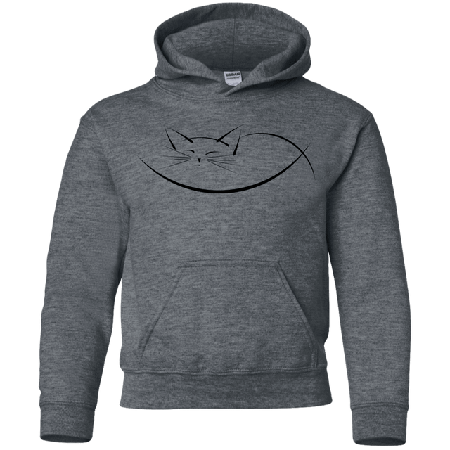 Sweatshirts Dark Heather / YS Cat Nap Youth Hoodie