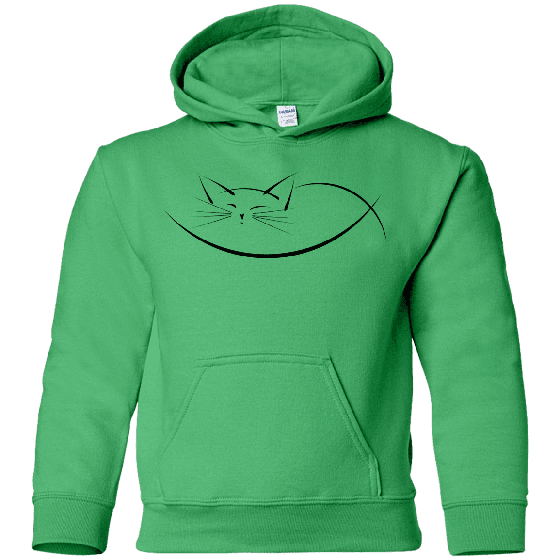 Sweatshirts Irish Green / YS Cat Nap Youth Hoodie